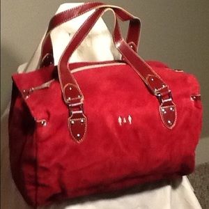 Matt and Nate red suede (vegan) purse